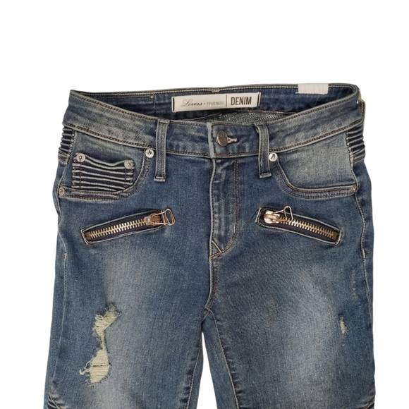 REVOLVE Lovers & Friends Aaron Skinny Moto Jeans - Picture 6 of 12